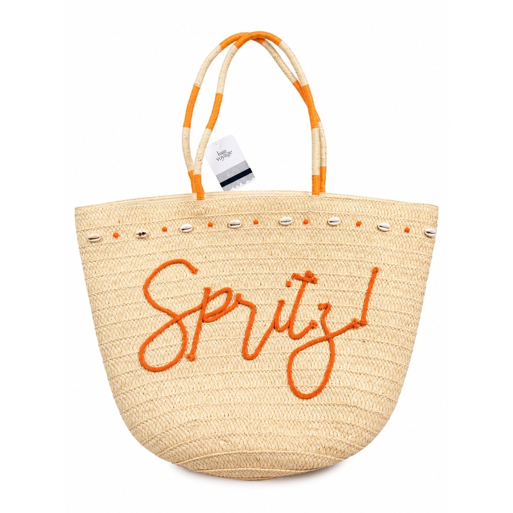 Spritz Woven Straw Large Beach Tote Shoulder Bag NWT